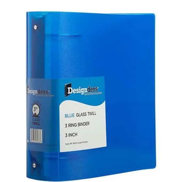 JAM Office Nwt Jam Paper Heavy Duty 3 3ring Flexible Poly Binder Blue Poshmark